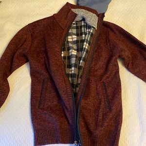 Cardigan style zip up